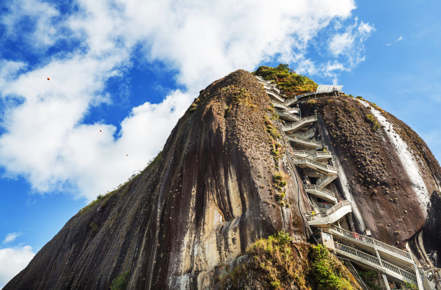 View of The Rock near the town of Guatape, Antioquia in Colombia, South America